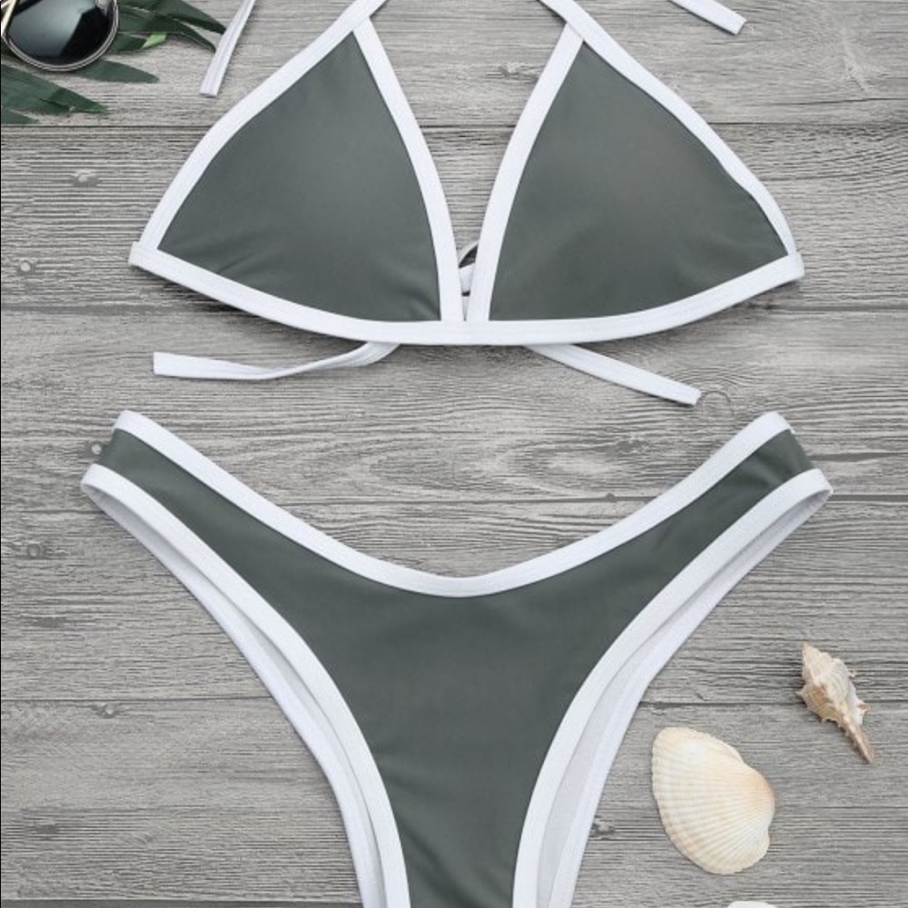 zaful gray bikini